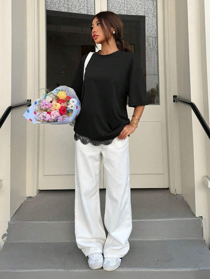 The Asymmetric Lace Top