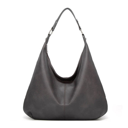 Weiche Leder Hobo-Tasche mit großer Kapazität für Damen