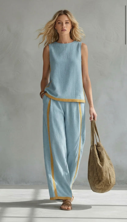 Dornika | Linen Sleeveless Co-ord Set