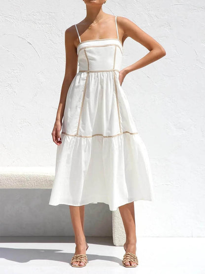 Cosima Adjustable Straps Midi Dress