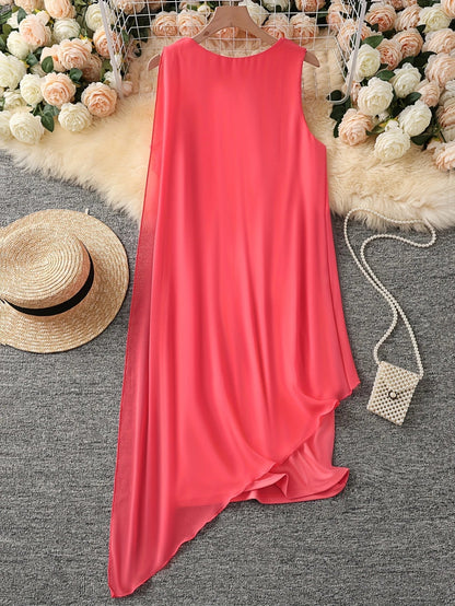 Maren - Elegante Abito Midi Senza Maniche