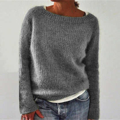 Amelia – Damski sweter z dekoltem w łódkę