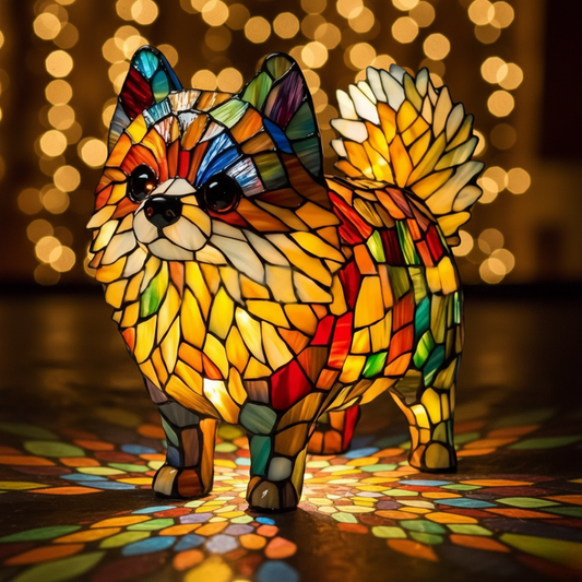 Energiaa täynnä oleva pomeranian