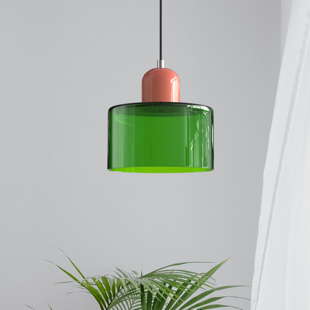 Bauhaus Kugelglas-Pendelleuchte | Zeitloses Design | Glas & Metall | E27 Fassung