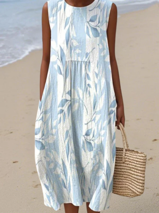 Joy | Midi Leaf Print Robe