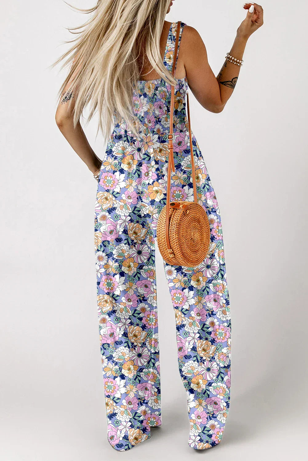 BloomDrape™ - Floral Wide Leg Jumpsuit