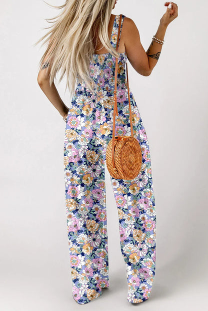 BloomDrape™ - Floral Wide Leg Jumpsuit