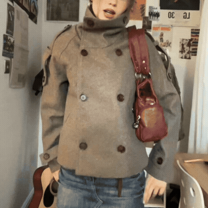 Chic autumnal wool peacoat