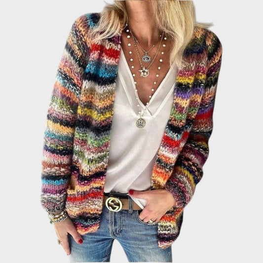 Jaiane - Cálido cárdigan multicolor