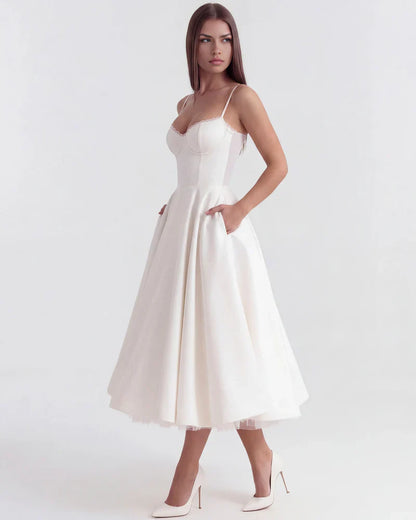 Belle - Robe midi avec couches de tulle et poches secrètes