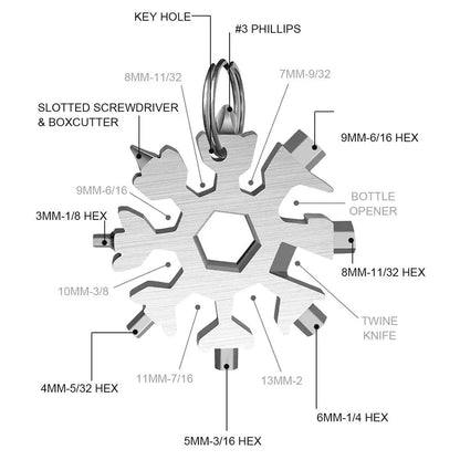 TITANForge™ Multi-Tool Snowflake — Your Pocket Power for Instant Fixes and Limitless Confidence