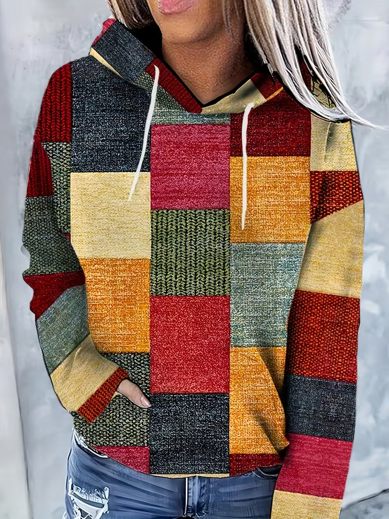 Prysavellessa™ - Sweat Patchwork Géométrique Moderne
