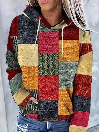 Prysavellessa™ - Sweat Patchwork Géométrique Moderne
