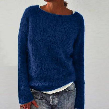 Amelia – Damski sweter z dekoltem w łódkę