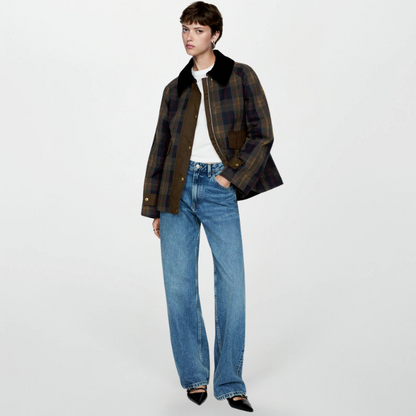 Alison – Women’s Plaid Zip-Up Winter Coat