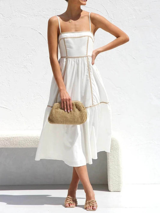 Cosima Adjustable Straps Midi Dress