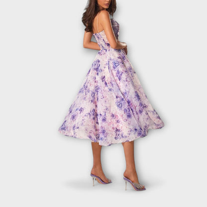 Eleganta midi šifona kleita