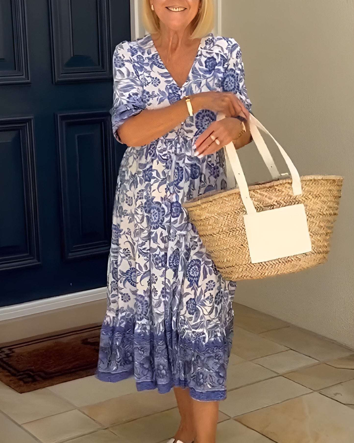 Chantal | Elegant Floral Spring Dress