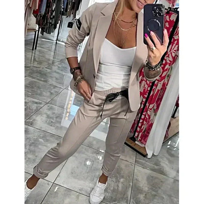 Zyora™ – Maßgeschneidertes Set mit Weichem Blazer und Lässigen Jogginghosen