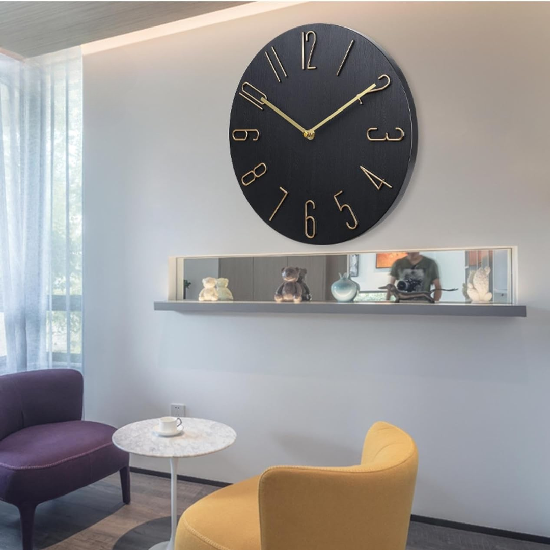 Moderne Wandklok met Kleurraccent