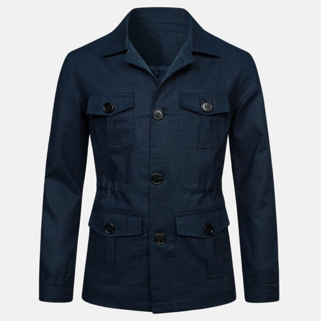 Vince Veste Homme Élégante – Style Classique avec Multiples Poches & Fermeture à Boutons