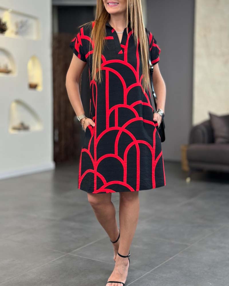 Dress with Short Sleeves