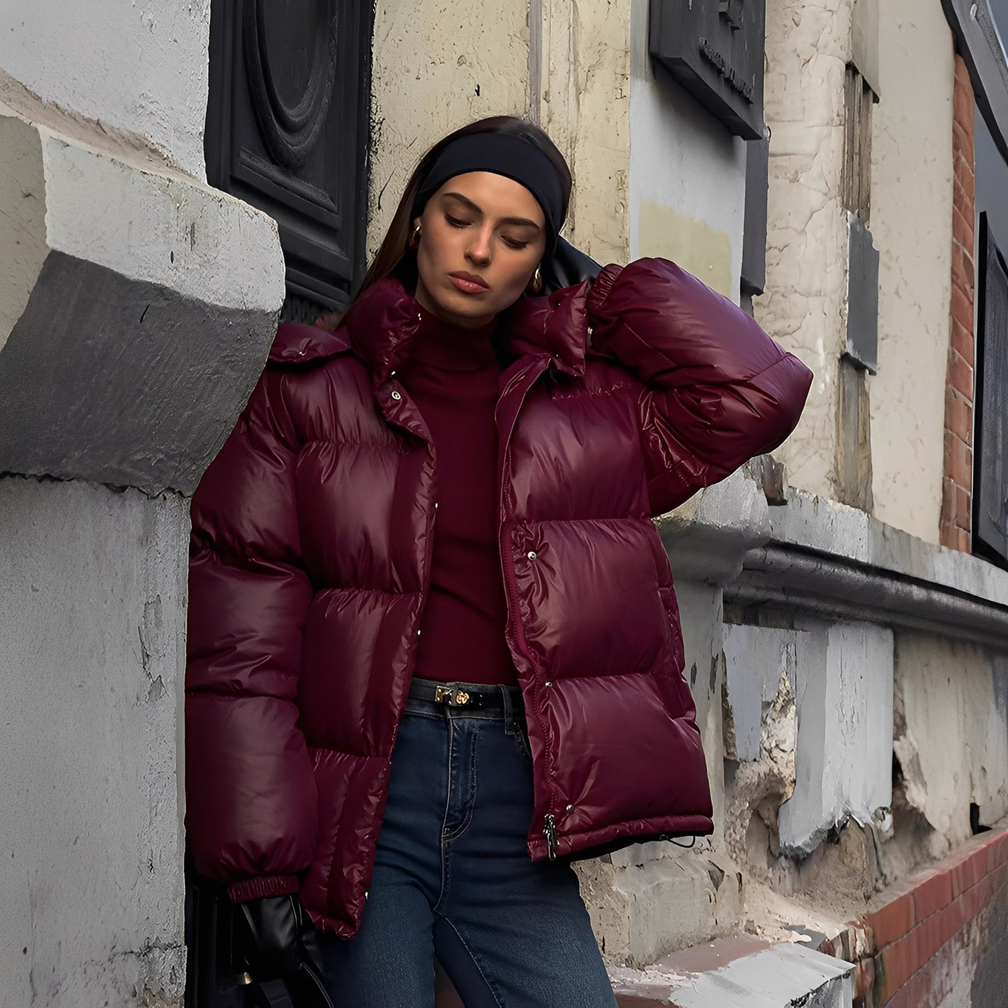 Elenora – Dicke Gesteppte Jacke Mit Abnehmbarer Kapuze Für Damen