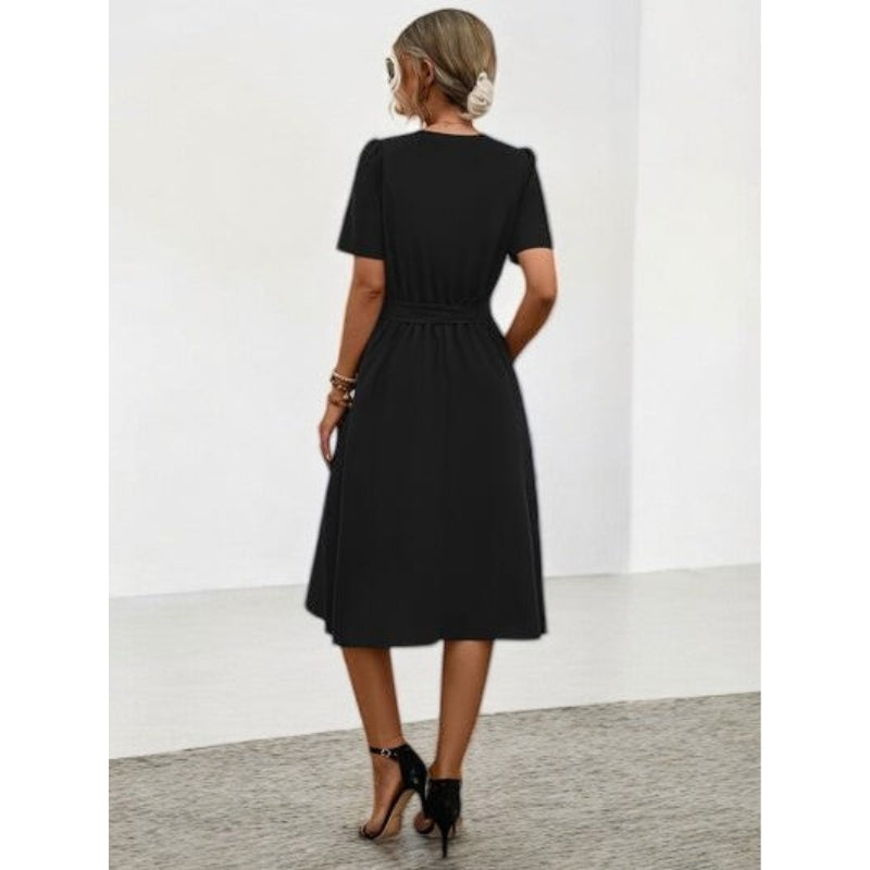 Robe midi Tessa col V tendance