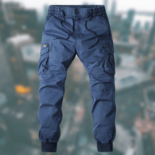 Jesienne luźne męskie spodnie jogger cargo – Lukas