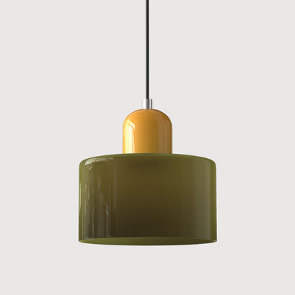Bauhaus Kugelglas-Pendelleuchte | Zeitloses Design | Glas & Metall | E27 Fassung