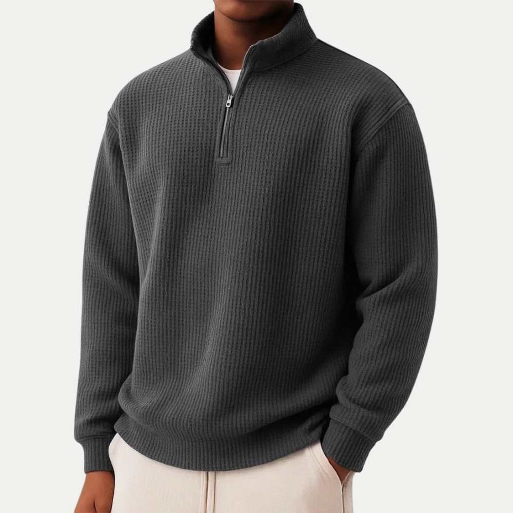 Shachar – Afslappet sweater med lynlås