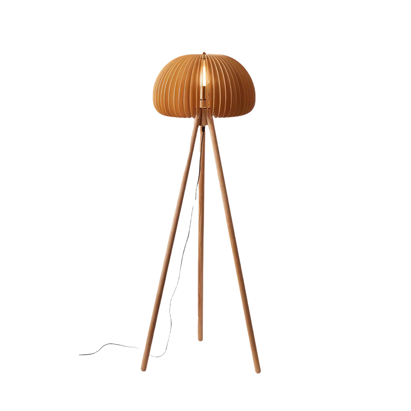 Moderne Holz-LED-Stehlampe
