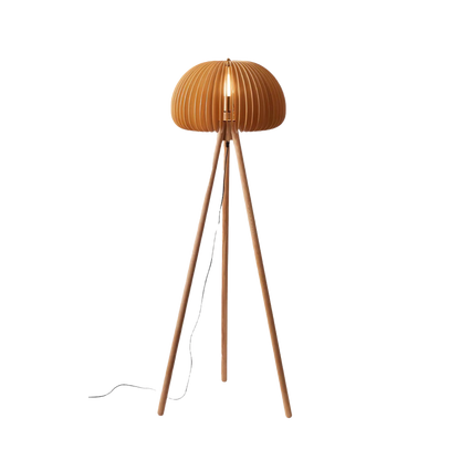 Moderne Holz-LED-Stehlampe