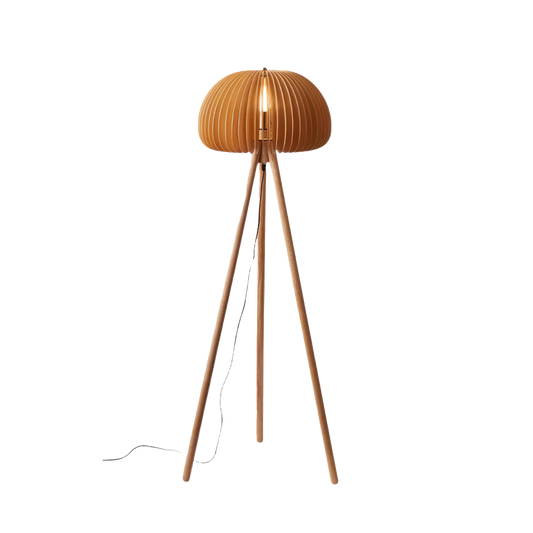 Moderne Holz-LED-Stehlampe