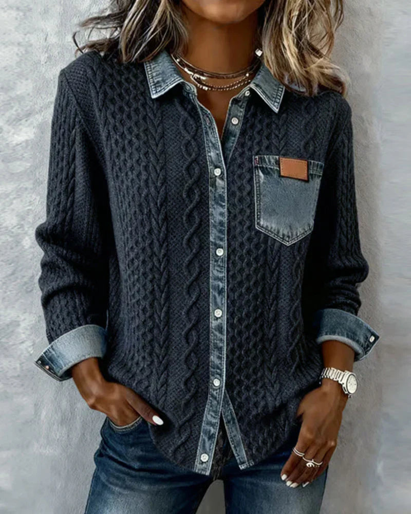 Juniper™ | Denim Patchwork Shirt