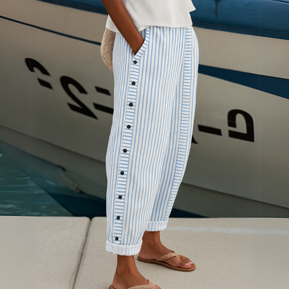 Cate™ | Stylish Striped Button Pants