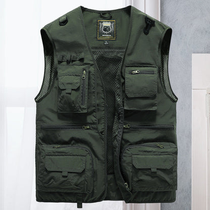 Gilet Estivo Multitasche Leggero da Uomo - Giacca Senza Maniche Traspirante