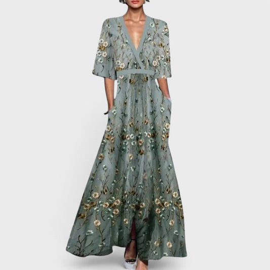 Océane - Elegancka maxi sukienka w kwiaty