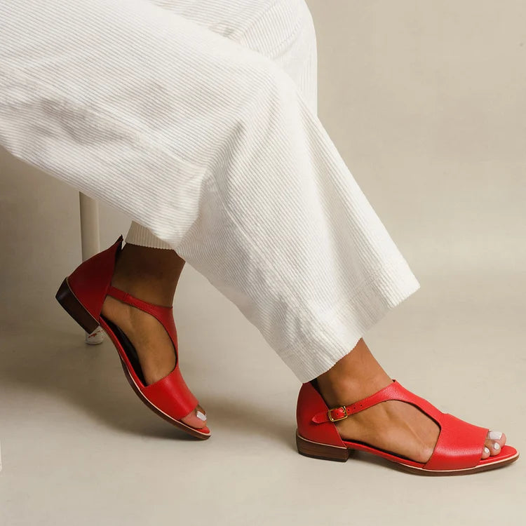 OPEN LOW SANDAL WITH STRAP