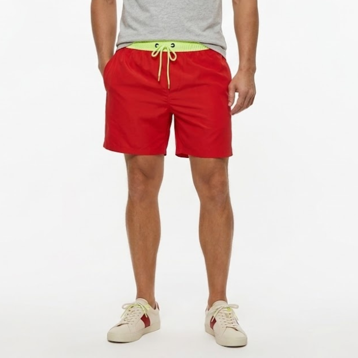 Maillot de Bain à Séchage Rapide pour Hommes avec Poches Zippées et Doublure en Filet