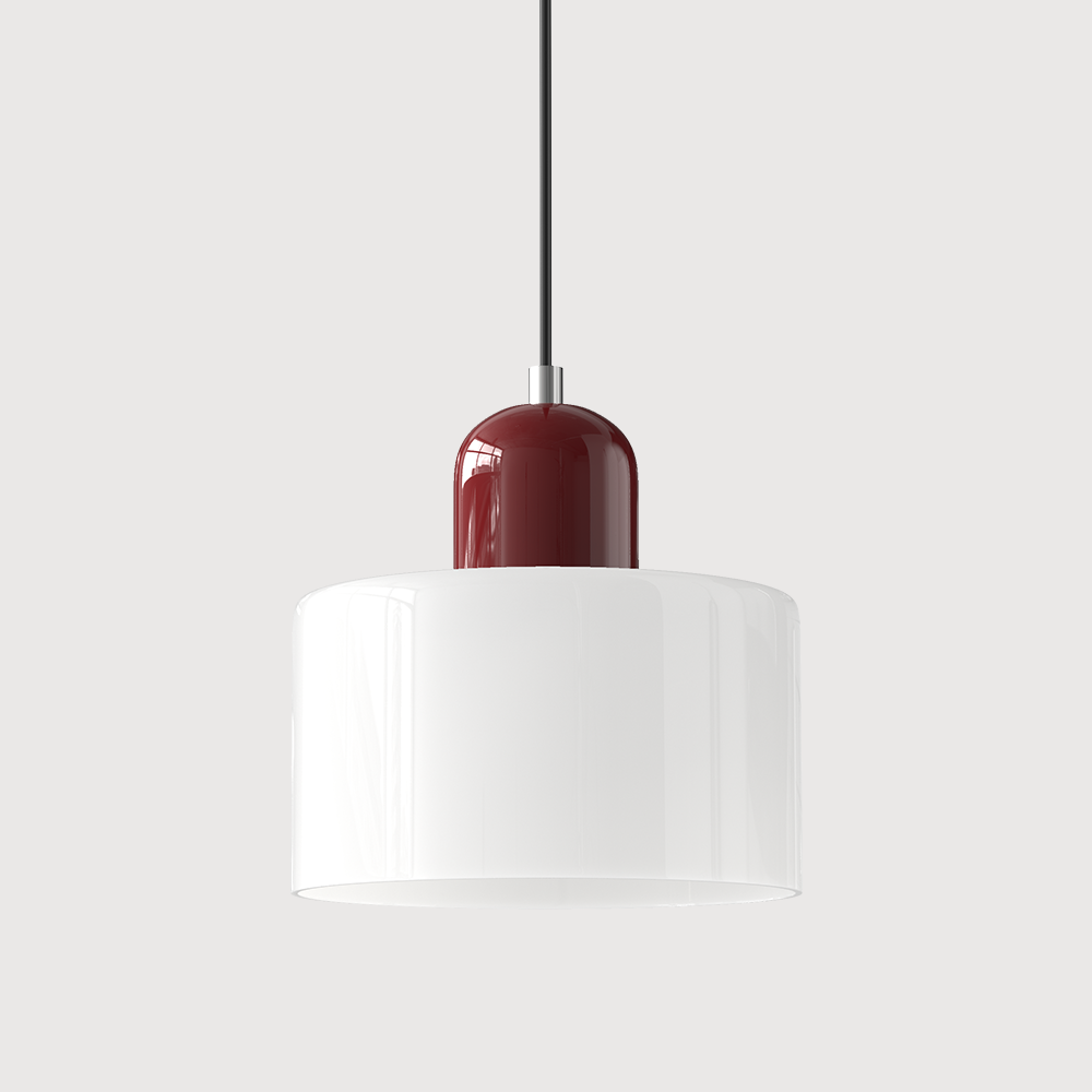 Bauhaus Kugelglas-Pendelleuchte | Zeitloses Design | Glas & Metall | E27 Fassung