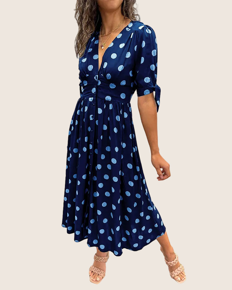 Monique | Robe élégante à pois