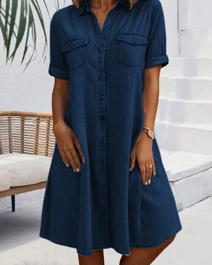Lightweight Denim-look Dress