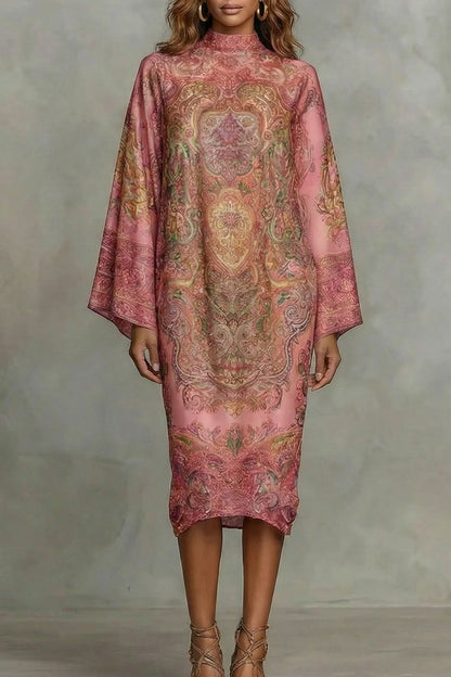 Baroque floral motif – Kimono midi dress
