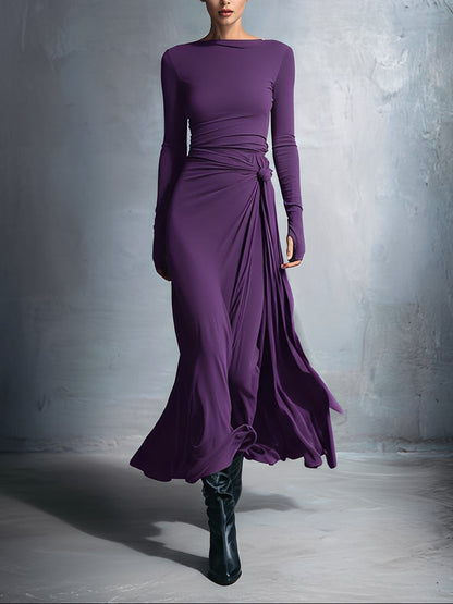 Luxus-Maxikleid mit einer eleganten, fließenden Passform