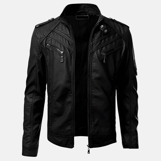 Artur | Chaqueta Cuero con Bolsillos