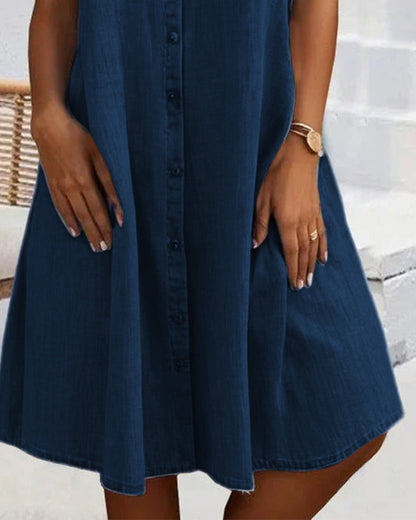 Lightweight Denim-look Dress