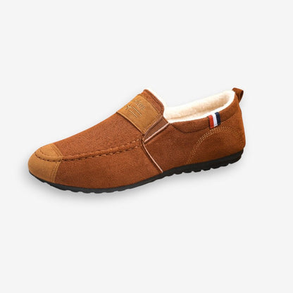 Sandra – Mocassins Slip-On Doublés Polaire avec Semelle Plate