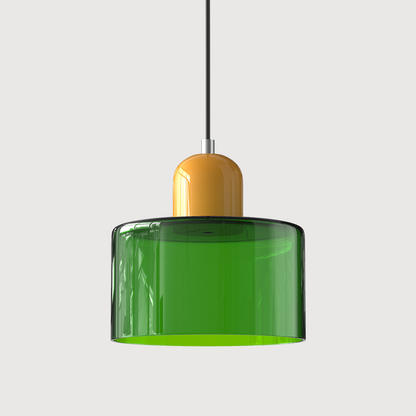 Bauhaus Kugelglas-Pendelleuchte | Zeitloses Design | Glas & Metall | E27 Fassung