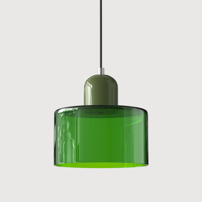 Bauhaus Kugelglas-Pendelleuchte | Zeitloses Design | Glas & Metall | E27 Fassung